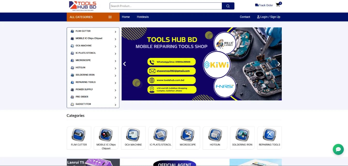 Tools Hub BD homepage